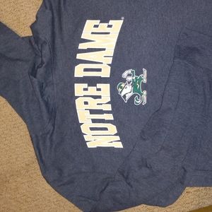Men's University of Notre Dame hooded long sleeve t shirt
